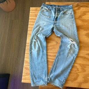 Vintage Levi’s 501s distressed
